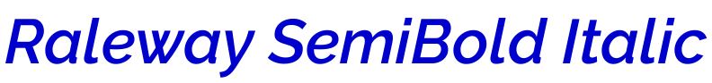 Raleway SemiBold Italic الخط
